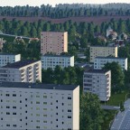 Blick von der Plattenbausiedlung nach Alt-Beresinchen