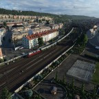 Stadtblick und Bahnhof