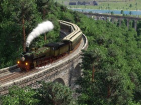 Der Nikolausexpress auf dem Neustädter Viadukt