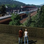Trainspotting auf die Entladebrücke bei Ditzingen