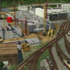 Großbaustelle mit Blick auf das Bw 3