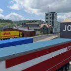 Containerlager platz in Richtung Oxil