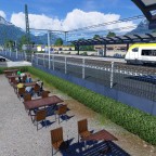 Schöner Ausblick in der Gaststätte "Am Bahnhof"