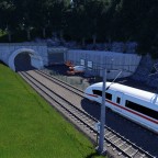 Tunnel + Servicetunnel 4995m lang richtung Lausanne inspiriert von Checkoplays