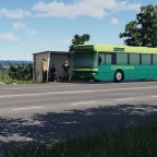 Volvo 5000 taking passengers from the factory and NS 2200 on the background