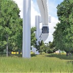 Prestigeprojekt Schwebebahn (Monorail) in Freifeld zwischen Flughafen und Messe 8/8
