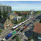 O-busser Stau in Marzahn
