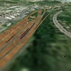 Wiesbaden, Blick auf die Zufahrtsgleise