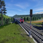 RB 42 vor der Einfahrt in den Tunnel