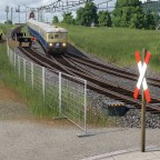 Eingleisiger Abschnitt aufgrund von Modernisierungsarbeiten im Gleis zwischen Rentweinsdorf und Griesstätt - 01.01.1979