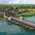 Die Schiffsbrücke von Furth