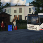 Früh am morgen muss man auf den Bus warten