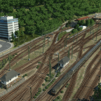 Blick auf das Gleisvorfeld 6