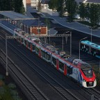 Swiss Station with swiss and french train 3