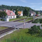 Fahrgäste der Wanderbahn warten auf den Anschlusszug nach Zellau