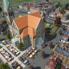 An old city church + a wedding + a funeral + a market + a city tour train. Uff... // Eine alte Stadtkirche + eine Hochzeit + eine Beerdigung + ein Markt + eine Stadtrundfahrt zug. Uff ...