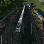 Hochgeschwindigkeitsstrecke mit Ausweichbahnhof