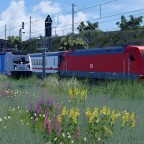 Traxx 3 von Railpool wird von einem InterCity mit BR 101 überholt