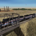 Amtrak Fernzug durchfährt die Wüste