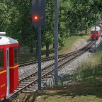Erste Strecke mit Zahnstangen-Gleis