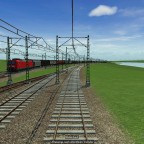 Einfahrt vom Güterbahnhof der Werkzeug/Maschinen Industrie