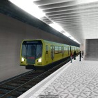 Unterirdisches Berlin - U5 Schillingstraße - Zug ist da