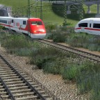 Hochgeschwindigkeitsstrecke mit Ausweichbahnhof