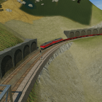 2 218er mit leeren Containertrailern
