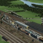 Les Alpes - Güterbahnhof, Umschlagplatz, Industrieareal und den Hauptbahnhof