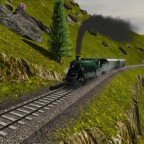 Nebenbahn über ein Gebirge