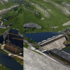 hydropower plants before and after the plant finishes photos