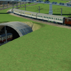 Einfahrt IC in den neuen U-Bahnhof Flughafen