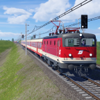 Reihe 1043 mit seinem Eilzug auf freier Strecke