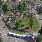 Zahnradbahn in der Ortsdurchfahrt