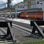 Buntes Treiben in Hattert, eine S4 (4020.42 - fährt ab), eine S8 (1010 + Waggons - warten) und ein REX38 (4010.12 - kommt gerade an) sind zu sehen - 21.11.1982