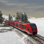 Regionalbahn im Winter