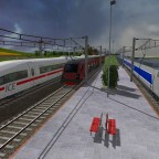 Treffen von 3 Fernverkehrszügen