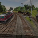Parallel fahrt von einer 232 und 218