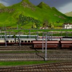 Züge auf dem Bahnhofsvorfeld Worthing