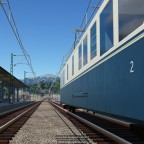 Ausfahrt Bahnhof Geiselhöring mit Aussicht