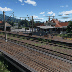 Ukrainian ER9T on the countryside station