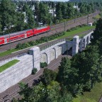 Fortführende Streckengestaltung mit Oberleitung