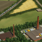 Two mills and the two converging Manchester-Leeds/Bradford lines with a Biomass train.