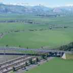 Blick aufs Rheintal von Bregenz aus