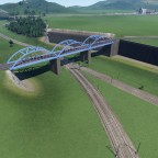 Moderne Stahlbrücke als Autobrücke  (WIP)