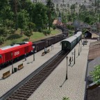 Kohlezug trifft Nostalgiezug in Einhalt