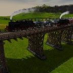Parallelfahrt auf der Güterbahn