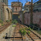 Blick durch den Tunnel vom Kertener Bahnhof aus