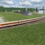 Citybahn arrives at the airport