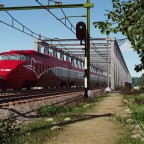TGV Thalys crossing the river